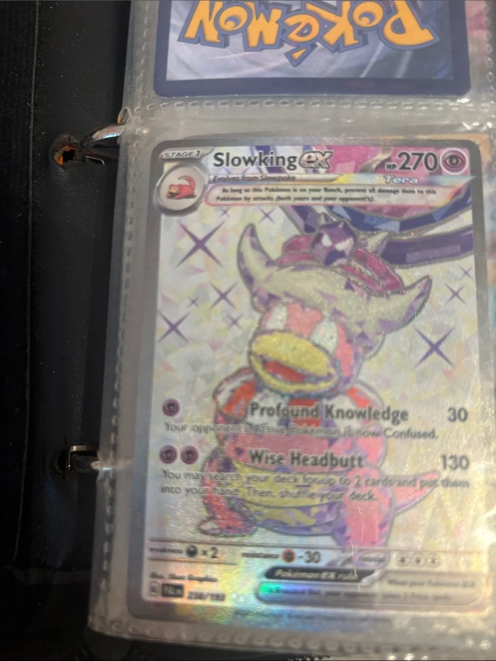 Pokemon Slowking ex Holographic Card - Pink, Yellow, Purple